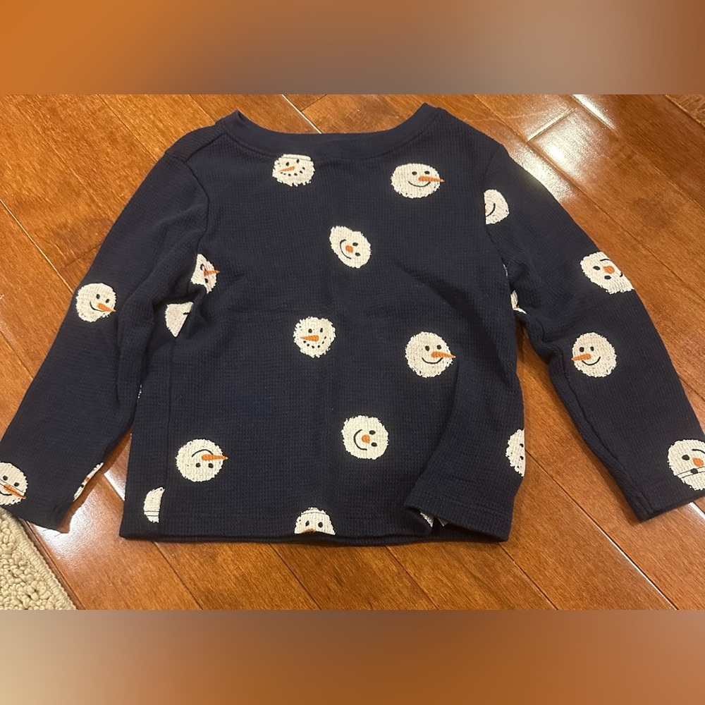 Old Navy Navy Snowman Shirt